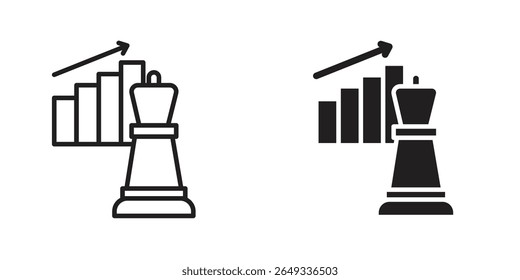 Marketing strategy icon Design Illustrations. editable web icons
