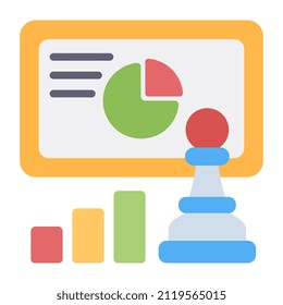 Marketing strategy icon, editable vector
