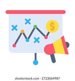 Marketing Strategy Icon Flat Design Vector Illustration