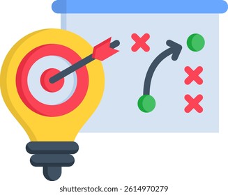 Marketing Strategy Icon Flat Vector Illustration