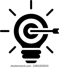 Marketing Strategy Icon Glyph Vector Illustration