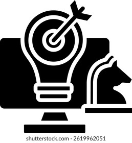 Marketing Strategy Icon Glyph Vector Illustration