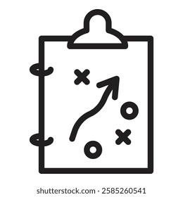 Marketing strategy Icon Isolated flat vector in outline