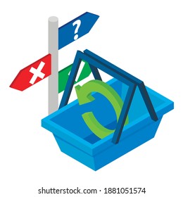 Marketing strategy icon. Isometric illustration of marketing strategy vector icon for web
