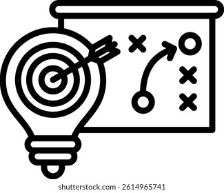 Marketing Strategy Icon Line Vector Illustration