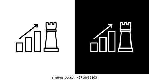 Elemento de logotipo de icono de estrategia de marketing. Ilustración vectorial. EPS10