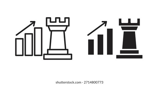 Paquete de iconos de estrategia de marketing. Elemento de diseño de icono de Vector plano.