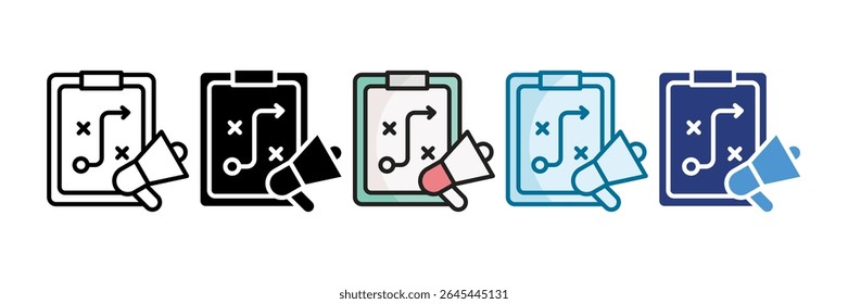 Marketing Strategy Icon Set Multiple Style Collection