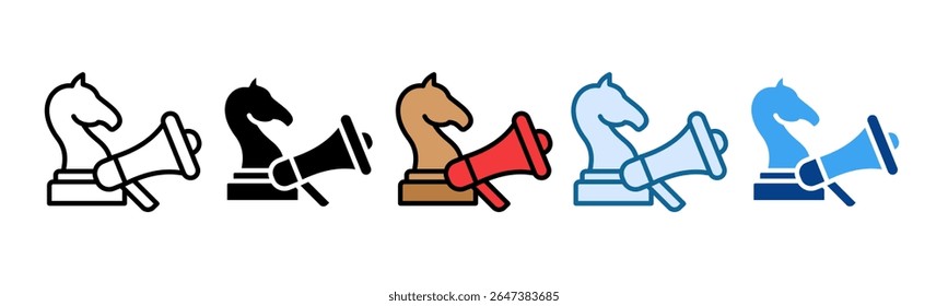 Marketing Strategy Icon Set Multiple Style Collection