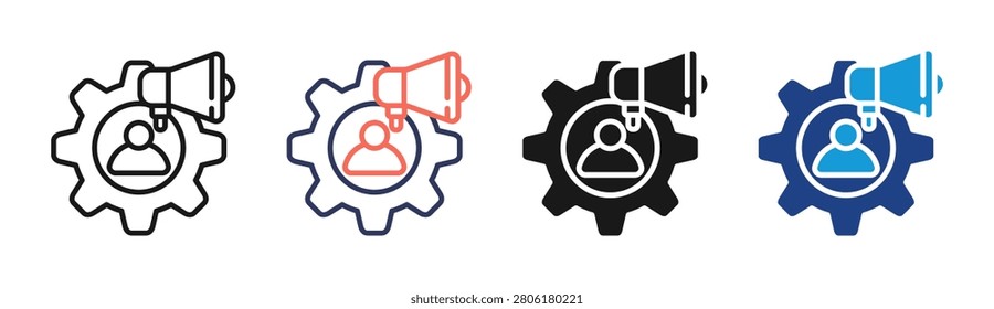 Marketing Strategy icon set multiple style collection