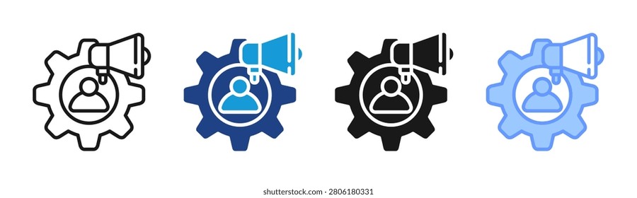 Marketing Strategy icon set multiple style collection