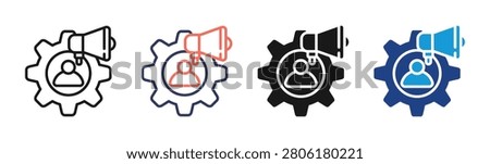 Marketing Strategy icon set multiple style collection