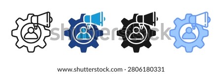 Marketing Strategy icon set multiple style collection