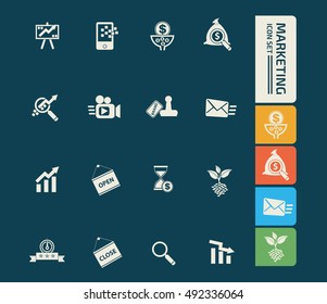 marketing Strategy icon set,vector