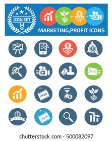
marketing Strategy icon set,vector