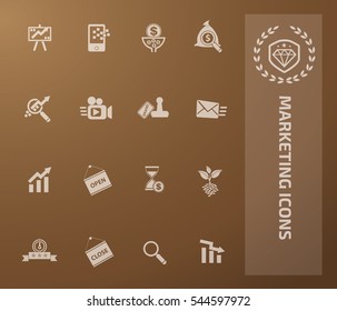 marketing Strategy icon set,vector
