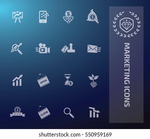 
marketing Strategy icon set,vector