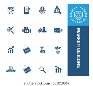 
marketing Strategy icon set,vector