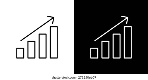 Ícone de estratégia de marketing em estilo linear simples.