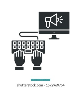Marketing strategy icon vector illustration logo template for many purpose. Isolated on white background.