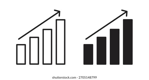 Marketing strategy icon vector modern flat and stroke designs