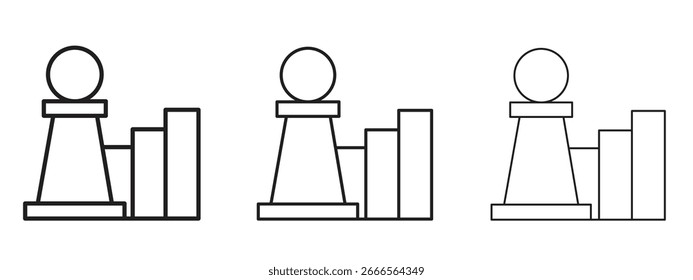 Marketing strategy icon for Website or Apps Elements, Logo. Pixel vector graphics