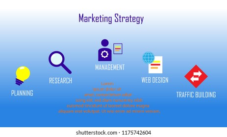 Marketing Strategy Illustration Planning Marketing Stock Vector ...