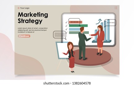 MARKETING STRATEGY LANDING PAGE ILLUSTRATION