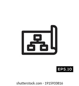 Marketing Strategy Line Icon Vector. Marketing Planning Symbol Vector