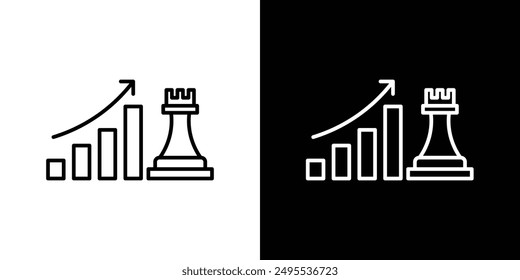 Marketing strategy line icon vector illustration set.