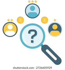 Marketingstrategie auf der Suche nach einem potenziellen Kundenkonzept