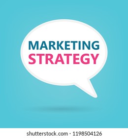 marketing strategy on a speech bubble- vector illustration