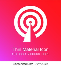 Marketing strategy red and pink gradient material white icon minimal design