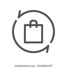 Marketing strategy related icon outline and linear vector.