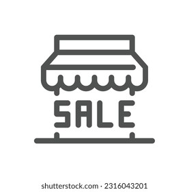 Marketing strategy related icon outline and linear vector.