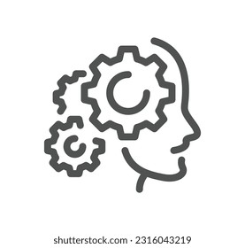 Marketing strategy related icon outline and linear vector.