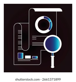 Marketing Strategy Report Vector Icon Concept