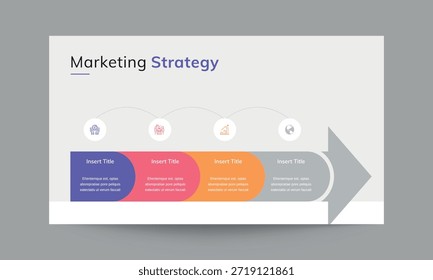 Diseño de presentación de diapositivas de estrategia de marketing