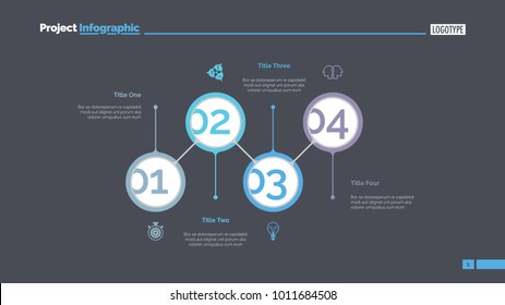 Marketing Strategy Steps Slide Template Stock Vector (Royalty Free ...