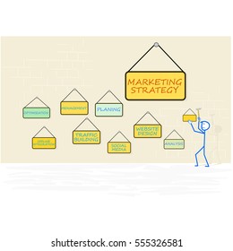 Marketing strategy - vector business concept illustration