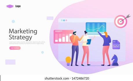 Marketing Strategy Vector Illustration Concept Suitable Stock Vector ...