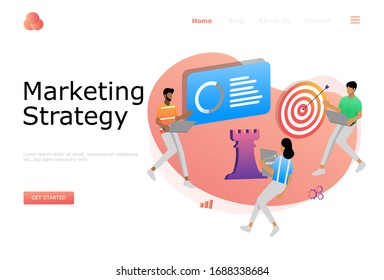 Marketing Strategy Vector Illustration Concept , Suitable for web landing page, ui, mobile app, editorial design, flyer, banner, and other related occasion