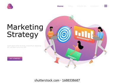 Marketing Strategy Vector Illustration Concept , Suitable for web landing page, ui, mobile app, editorial design, flyer, banner, and other related occasion