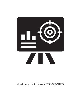 Marketing Strategy vector solid icon. Marketing and advertising symbol EPS 10 file