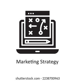 Marketing Strategy  Vector Solid Icon Design illustration. Business and Finance Symbol on White background EPS 10 File