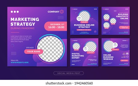 Marketing strategy webinar social media post template