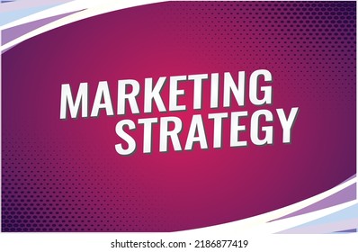 Marketing strategy word concept vector illustration with lines modern futuristic 3d style for landing page template ui web mobile app poster banner flyer background gift card coupon label wallpaper
