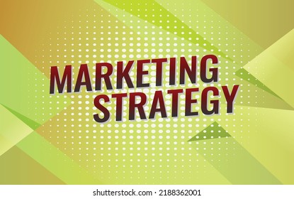 Estrategia de marketing palabra concepto ilustración vector con líneas estilo 3d futurista moderno para la plantilla de la página de aterrizaje ui aplicación móvil afiche pancarta volante fondo tarjeta de regalo etiqueta de cupón papel tapiz