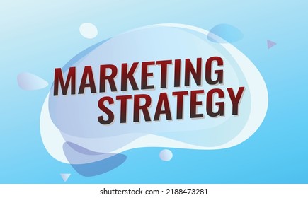 Marketing strategy word concept vector illustration with lines modern futuristic 3d style for landing page template ui web mobile app poster banner flyer background gift card coupon label wallpaper