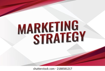 Marketing strategy word concept vector illustration with lines modern futuristic 3d style for landing page template ui web mobile app poster banner flyer background gift card coupon label wallpaper